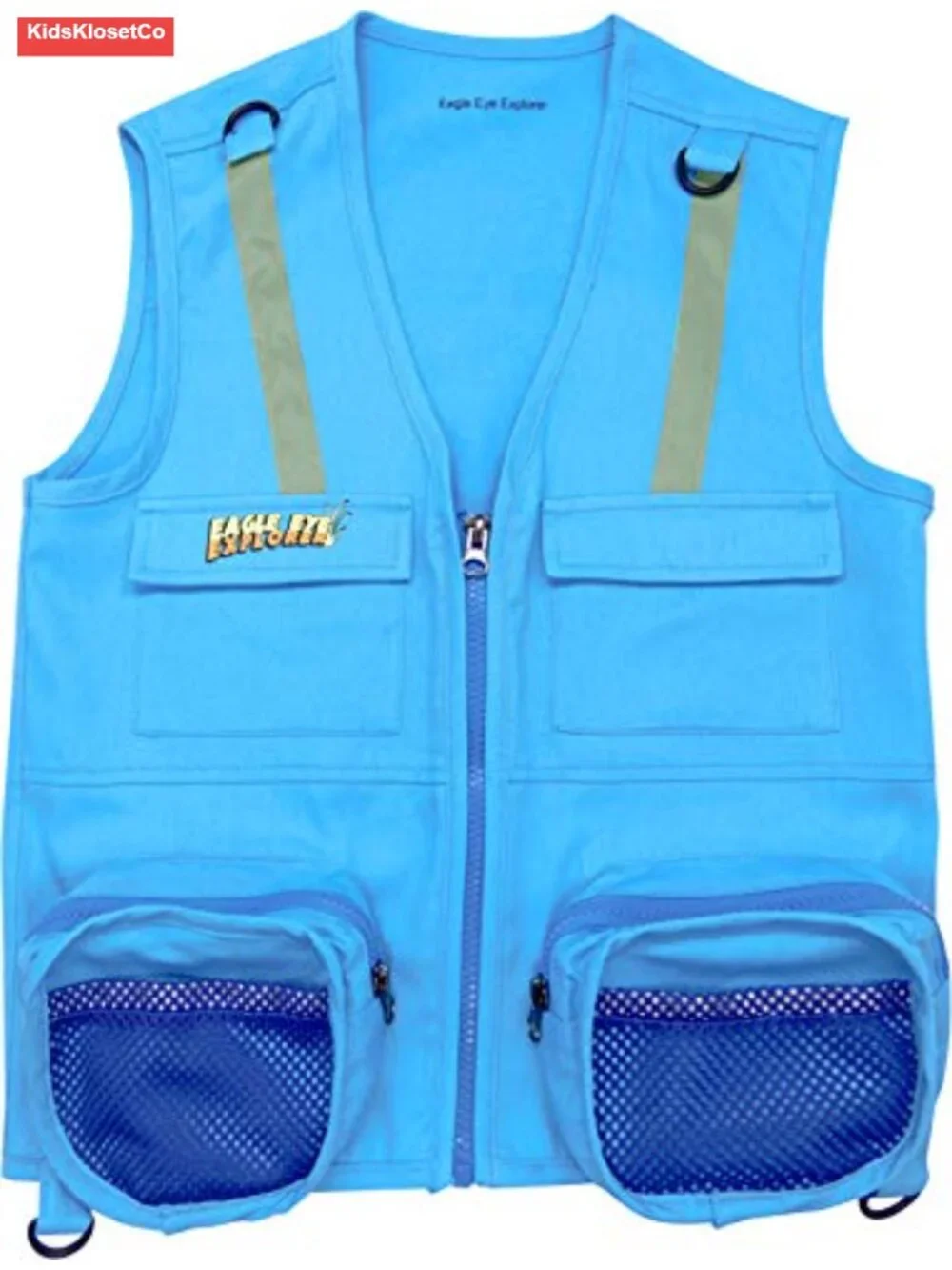 Kids Tactical Cargo Vest with Reflective Safety Straps, 100% Cotton